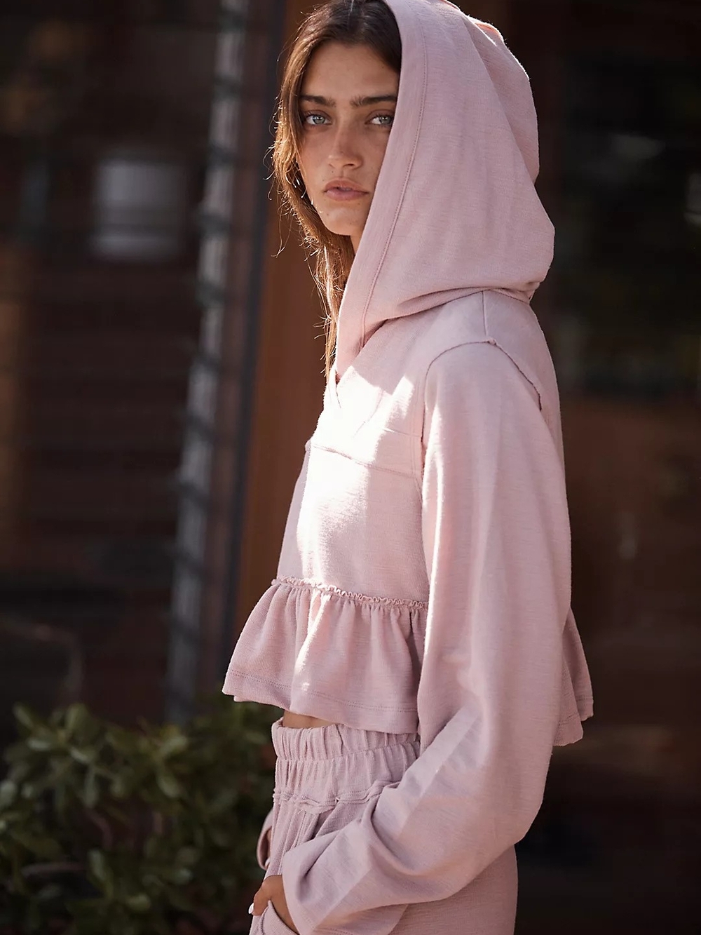 Free People Beach Cropped Hoodie Size Small